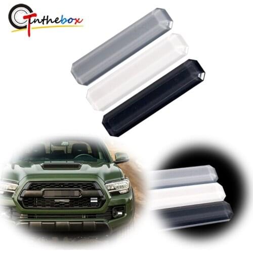 Gtinthebox 3PCS Tri-color 3D Hard ABS Emblem Decoration Sticker For Toyota Tacoma 4Runner Tundra Front Grill Car Accessories