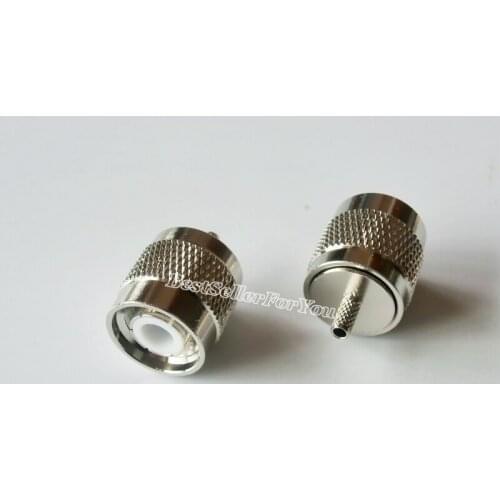 1Pcs Connector TNC Plug Male Straight RF Connector Crimp Cable LMR100 RG316 RG174 1.13 1.37mm