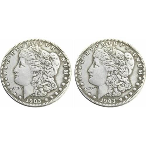 US Coins 1903/1903 Two Faces UNC/Old Color Morgan Dollar copy Coins Silver Plated