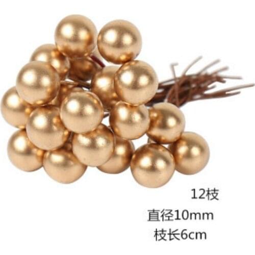 5/6/8/10/12/pcs Sell Well Mixed Red Flower Cherry Stamen Berries Bundle DIY Christmas Wedding Cake Gift Box Wreaths Decor