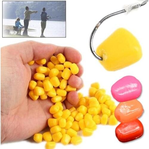 NEW 50Pcs Pond River Ocean Fishing Tackle Artificial Corn Shape Baits Fish Lures
