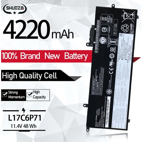 New L17M6P71 Laptop Battery For Lenovo ThinkPad X280 SB10K97617 L17L6P71 L17C6P71 01AV470 01AV471 01AV472 11.4V 48WH 4220mAh