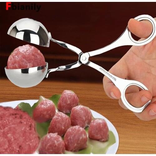 The New Convenient Kitchen Meatball Maker Stainless Steel Meatball Clip Fish Ball Rice Ball Making Mold Tool Kitchen Accessories