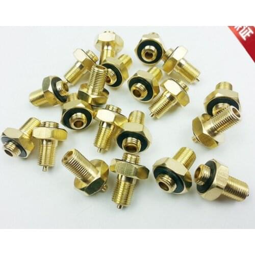 WholeSale 200pcs Car Wheel Tire Valve Stem Air Valve adpaters Brass For Oversize Vehicle Van For bike