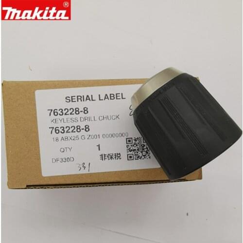 MAKITA 763228-8 766007-3 0-10mm 3/8-24UNF Keyless Impact Drill Chuck For DF330D FD02W AD02W DF331D DF330DWE