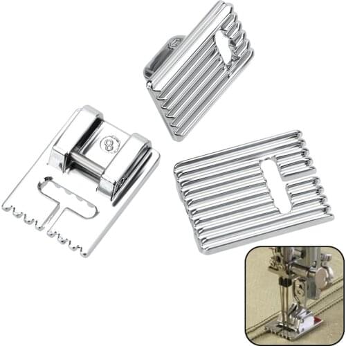 Home Supplies Making Pleat Tank Presser Feet Sewing Machine Accessories Sewing tool Grooves Sewing Machine Foot