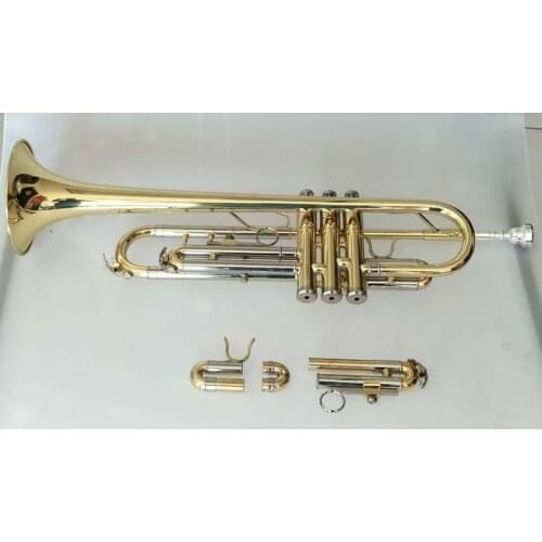 Professional trumpet Bb/C key Professional Yellow brass body +case