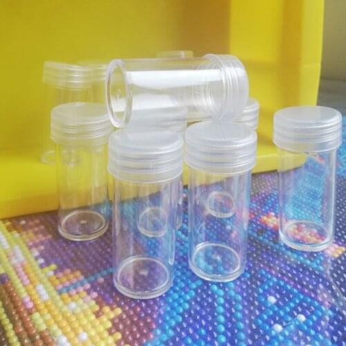 30/60 Bottles Transparent Container Case Diamond Painting Accessories Diamond Embroidery Beads Storage Box Organizer Tools