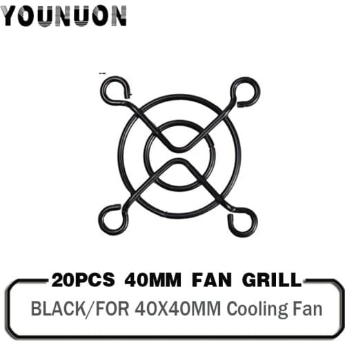 20 Pieces 40mm Black Fan Grills Metal Fan Guard Protective Grill for 4cm 40mm Cooling Cooler Fan