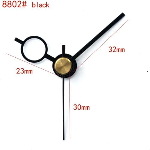 S Shaft Short Clock Hands 8802#black (just hands) Metal Aluminum DIY Hands Quartz Clock Accessory High quality DIY Clock kits