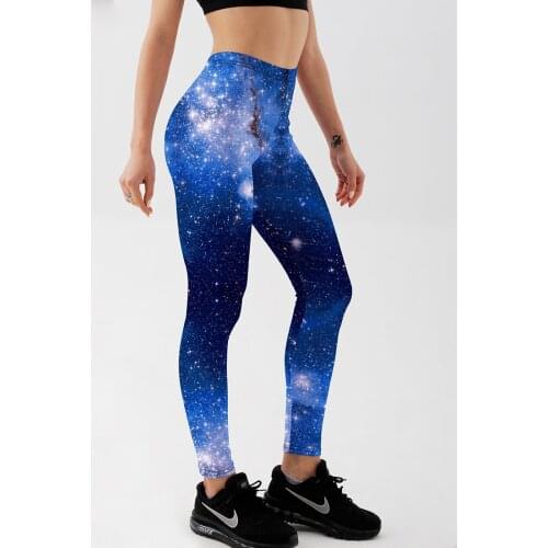 Supernova sale Women Pants Space Print Leggings Milk Leggings Punk Fitness Pants Drop Shipping