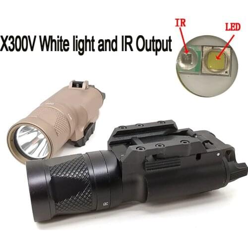 Tactical X300 Series X300V IR Flashlight Tactical LED Vision Weapon Light Glock 17 18 18C Pistol Armas Fit 20mm Weaver Rail