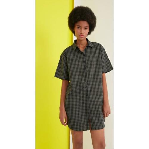Trendyol Plaids Shirt Dress TWOSS21EL1948