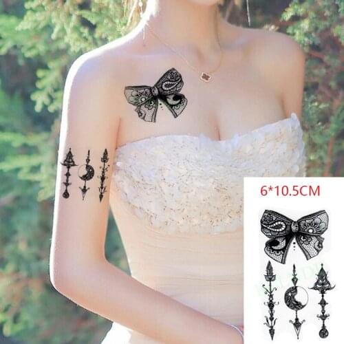 Waterproof Temporary Tattoo Sticker ins Bow strap ornament decoration sexy Body Art Flash Tatto Fake Tatoo for Women Men