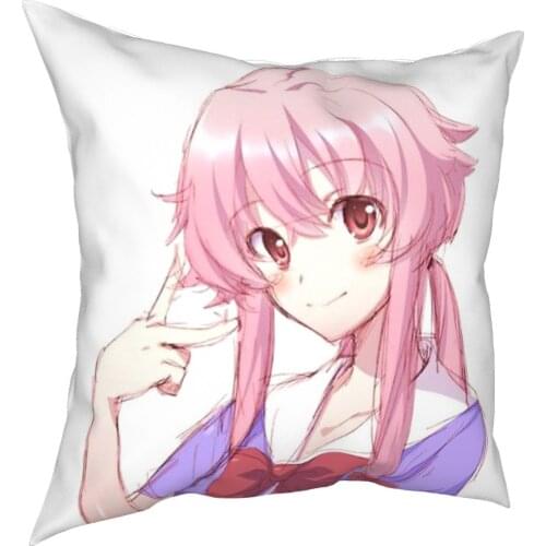 Yuno Gasai 1 Pillow Case Cover Pillowcase 45X45 Cushion Cover 40X40 Cigarette Case Anime