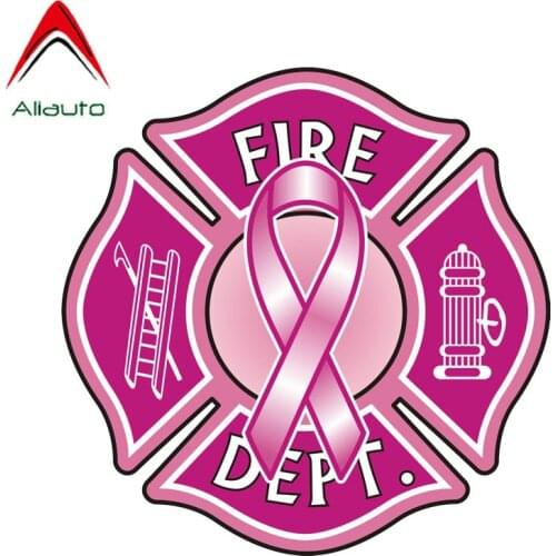 Aliauto Funny Car Sticker Fire Dept Firefighter PVC Decal for Toyota Hilux Passat B8 Honda Crv Harman Kardon Yeti 18cm*18cm