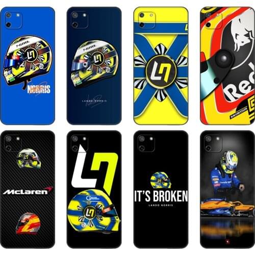 Black tpu Case For OPPO Realme C11 C20 C21 Case Back Cover Bumper Lando Norris Racing