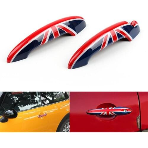 2Pcs Car Door Handle Cover Knob Case Shell Housing Stickers For Mini Cooper S Gen 2 R55 Clubman R56 R57 R56 R59 R61 Accessories