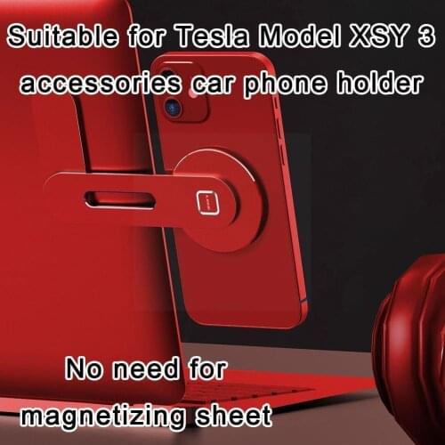 2021 for Tesla Model X S Y 3 Accessories Car Phone Tablet For IPhone Holder Bracket 12/12Pro/12 Pro Mount Max Laptop Magnet F0I9