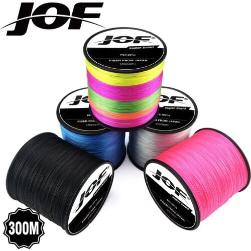 4 Strands 300M PE JOF Braided Fishing Line Saltwater Weave Extreme SuperPower