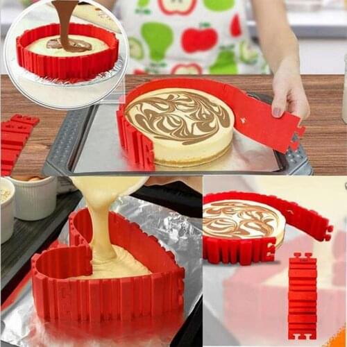 4 Pcs/set Flexible DIY Silicone Cake Mold Square Flower Heart Round Cake Pan Baking Moulds Tools