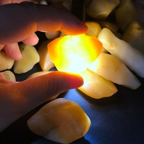 500g 1000g Natural Gobi Golden Silk Jade in Karamay Xinjiang Collection of Mineral Specimens Aquarium Ornamental Stone