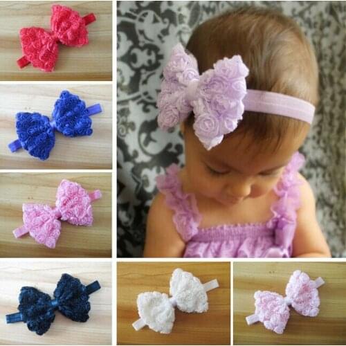 60 pcs/lot Wholesale Boutique Headband with 4.7" Rose Flower Bow