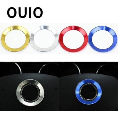 Aluminium Steering Wheel Cover Logo Ring For Volkswagen VW Passat B6 Skoda Octavia 3 A5 A7 kodiaq Fabia Rapid Yeti Superb karoq