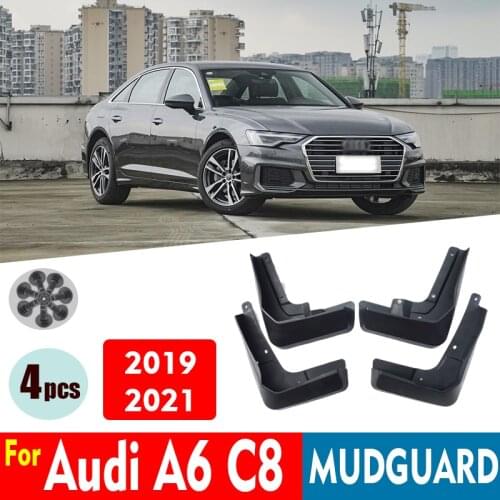 Car Mudflaps FOR Audi A6 C8 2019-2021 Mudguards Fender Mud Flap Guard Splash Mudguard Accessories Auto Styline Front Rear 4pcs