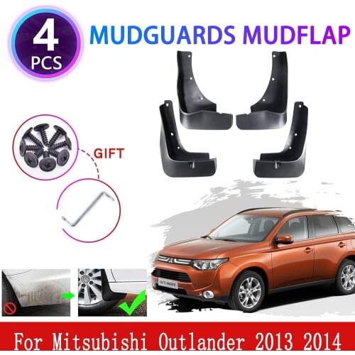 4 PCS for Mitsubishi Outlander MK2 2013 2014 Mudguards Mudflaps Fender Mud Flap Splash Mud Guards Protect Car Wheel Accessories