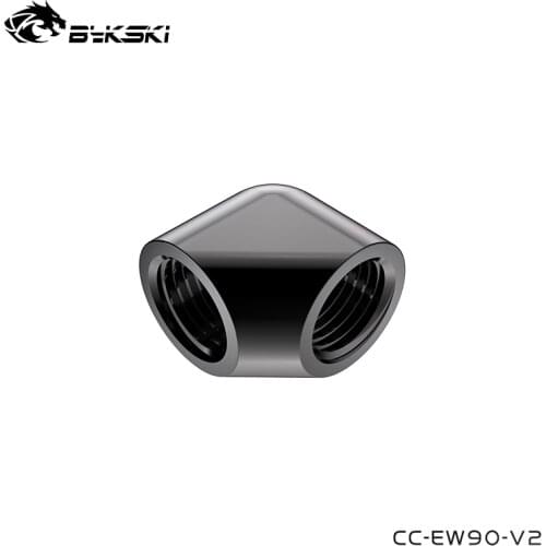 Bykski 90 Degree Elbow Dual Inner G1/4" Fittings For Computer,Silver ,Black,Red,Blue ,Gold ,CC-EW90-V2