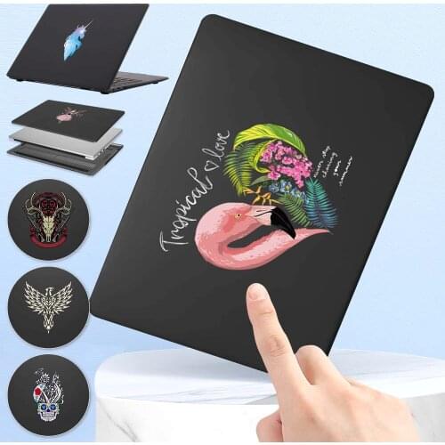 Laptop Case for Huawei MagicBook 14 15/MateBook D14 D15/MateBook 13 14-new Dust-proof Matte Black Print Hard Shell Computer Case