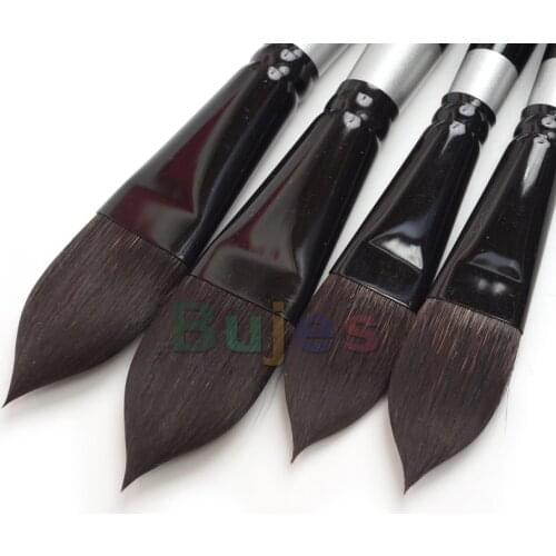 3009S Series Black Velvet Oval Wash Watercolor Brush,Good Water Absorption,Artist Supplies for Color Laying and Hooking