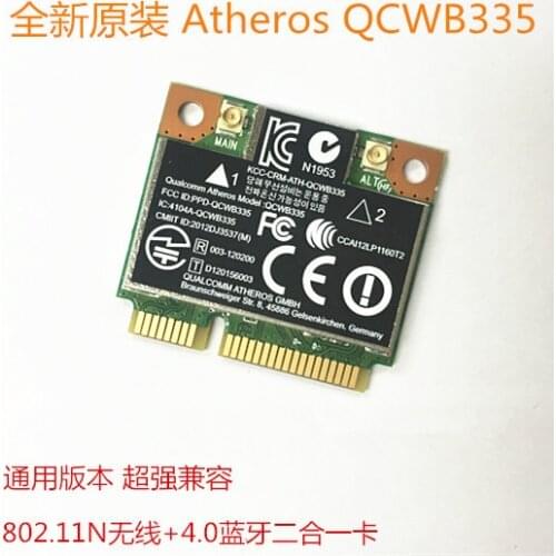 For HP Laptop 690019-001 689457-001 733268-001 AR9565 QCWB335 Mini PCIe WLAN WIFI Wireless Bluetooth card