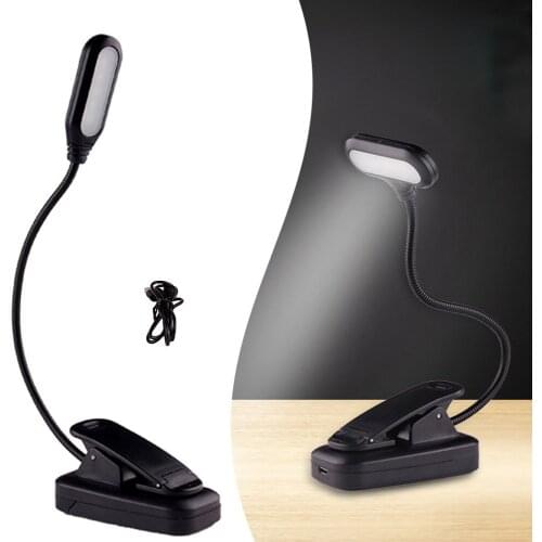 Flexo Table Lamp 5LEDs Desk Lamp Touch Clip Study Lamps Gooseneck Desktop Usb Table Light Rechargeable AAA Battery Powered