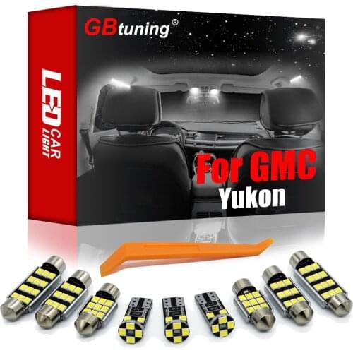 GBtuning Canbus LED Interior Light Kit For GMC Yukon GMT400 GMT800 GMT900 XL Hybrid 1992-2020 Car Reading Room Map Auto Lamp