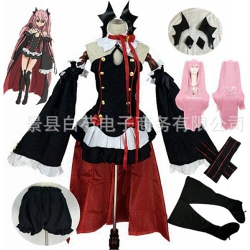 Anime Seraph Of The End Krul Tepes Cosplay Costume Full Set Owari no Seraph Cosplay Dress Uniform Outfit