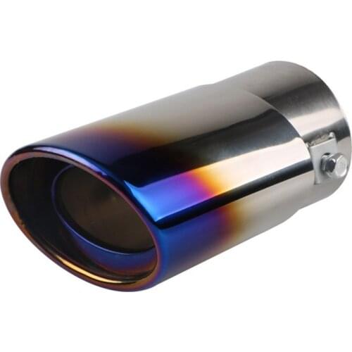 Car Round Exhaust Muffler Tip Stainless Steel Pipe Chrome Trim Modified Car Rear Tail Throat Liner Exhause Car Styling