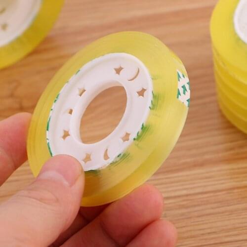 1PC Creative Stationery Narrow-sided Transparent Tape Student Handmade 8mm Small Tape Office Supplies Tape