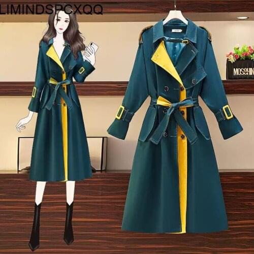LIMINDSPCXQQ Women's Double Breasted Trench Coats