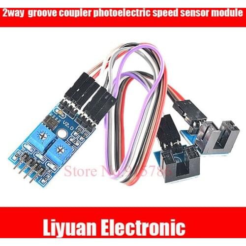 2pcs 2way groove coupler photoelectric speed sensor module / photoelectric sensor speed sensor