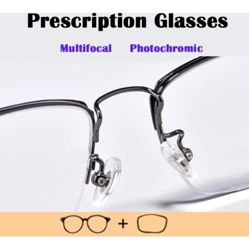 Customizable Progressive Multifocal Reading Glasses Unisex Prescription Contact photochromic Myopia Hyperopia Glasses UltraLight