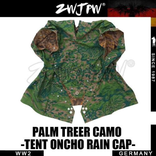 WWII WW2 PALM TREE Tent Army Military Outdoor Tactical Camo Poncho Raincoat DE/505114