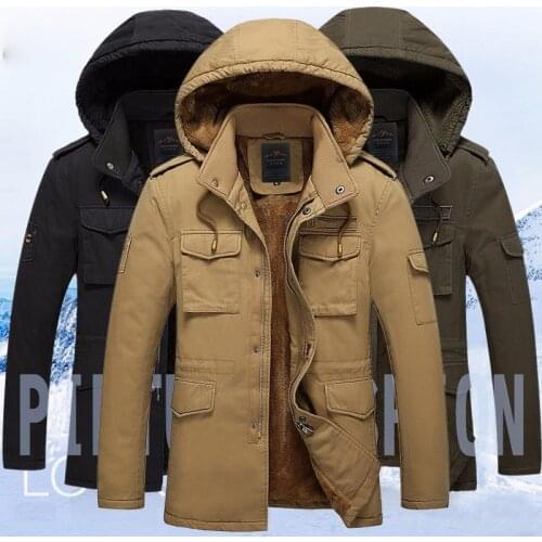 Winter Parkas Mens Warm Fleece Liner Jacker Coats Man Thick Cotton Military Parkas Jackets Men Jaquetas Masculina Hooded Coat