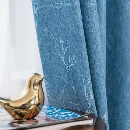Simple Modern Curtain Pure Color Fresh High Quality High Shading, High-end Chenille Curtains for Living Room Bedroom Curtain