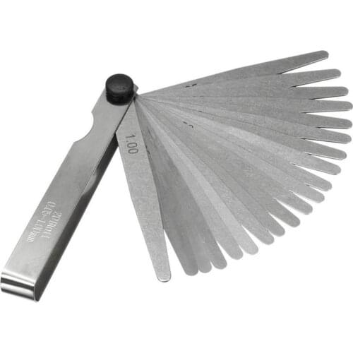 1 Set Metric Feeler Gauge 17/20 Blades 0.02-1.00mm For Measurements Tools