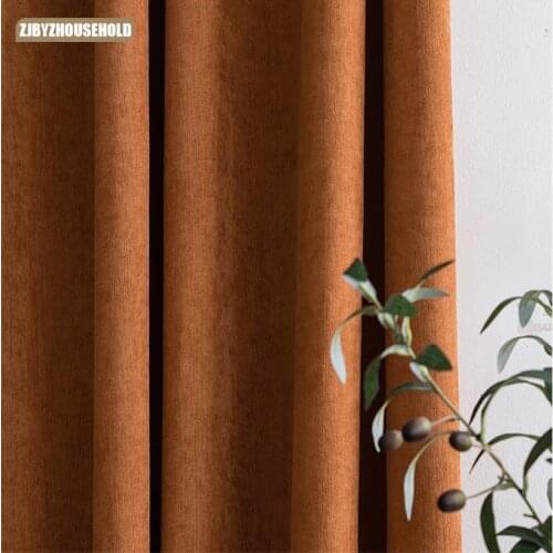 Nordic Style Curtains for Living Dining Room BedroomHigh-end Thick Shading Chenille Blackout Curtain Window Curtain Living Room