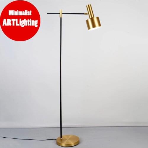 Nordic Modern LED Corner Floor Lamp Metal Standing Lamps Floor Light for Living Room Bedroom Light Stand Plated Gold Floor Lamp