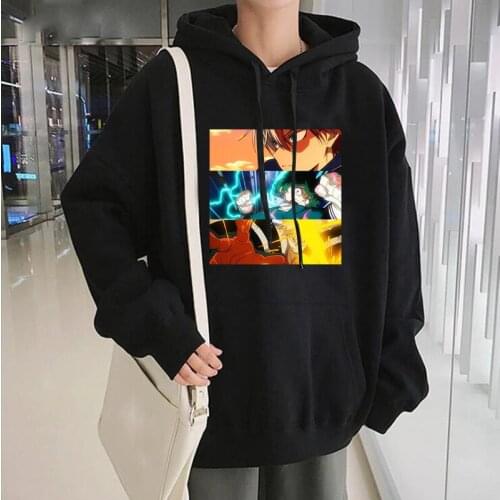 Harajuku Anime Japan My Hero Academia Bakugou Printing Hoodie Sweatshirts Hot Cartoon Costumes Men Streetwear Oversized Pullover