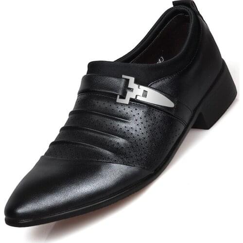 Italian Fashion Elegant Oxford Shoes For Mens Shoes Large Sizes Men Formal Shoes Leather Men Dress Loafers Man Slip On Masculino